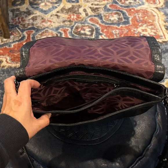 Leopard Print Crossbody Bag with Black Strap - Picture 7 of 15